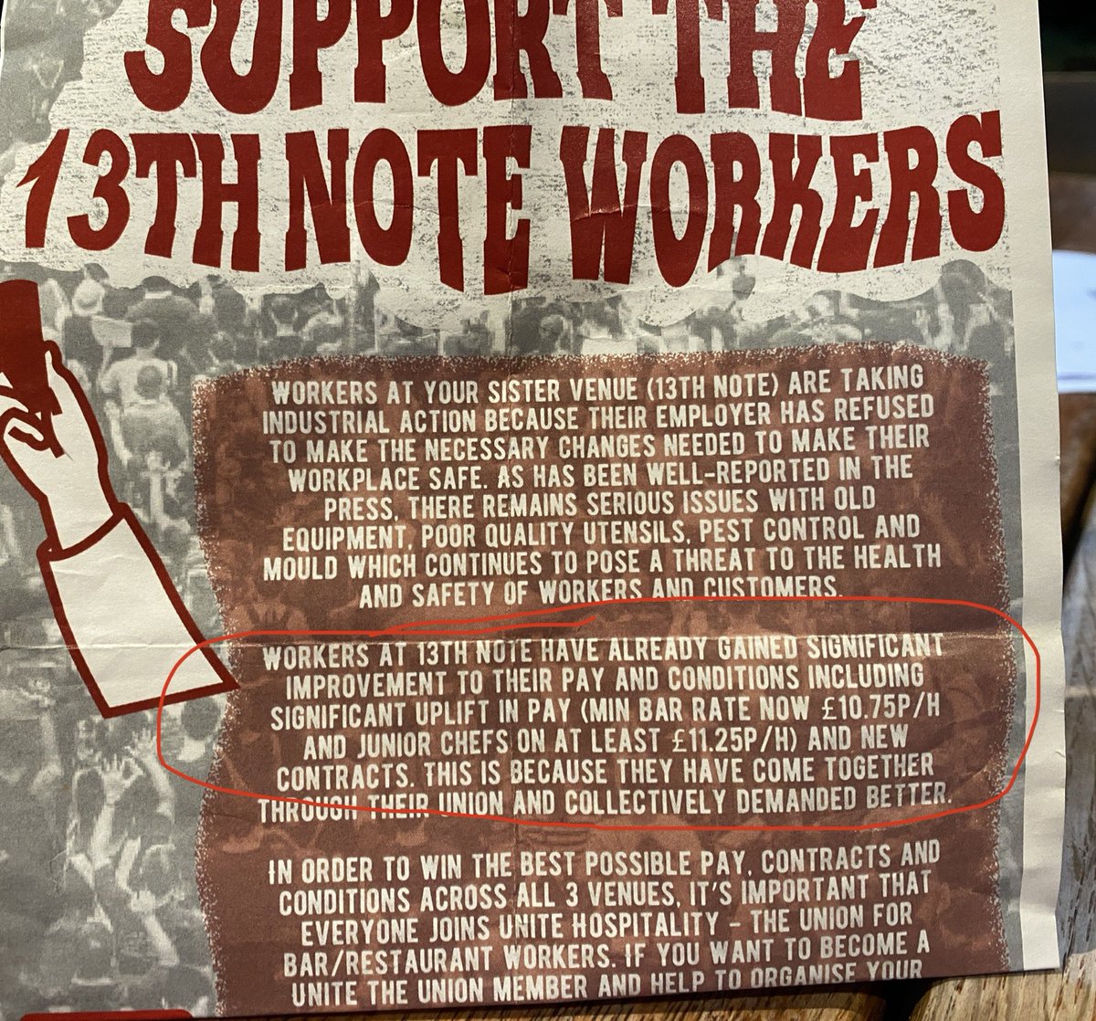 chatterinhardy's tweet photo. @FairHospitality @BBCScotlandNews @SkyNews @heraldscotland @glasgowtimes @glasgowlive @radioclyde so why are you still telling everyone that will listen that the owners of @13thnotecafe have made no improvements to wages and have refused to get “around the negotiating table” https://t.co/qYXcjbvMNY
