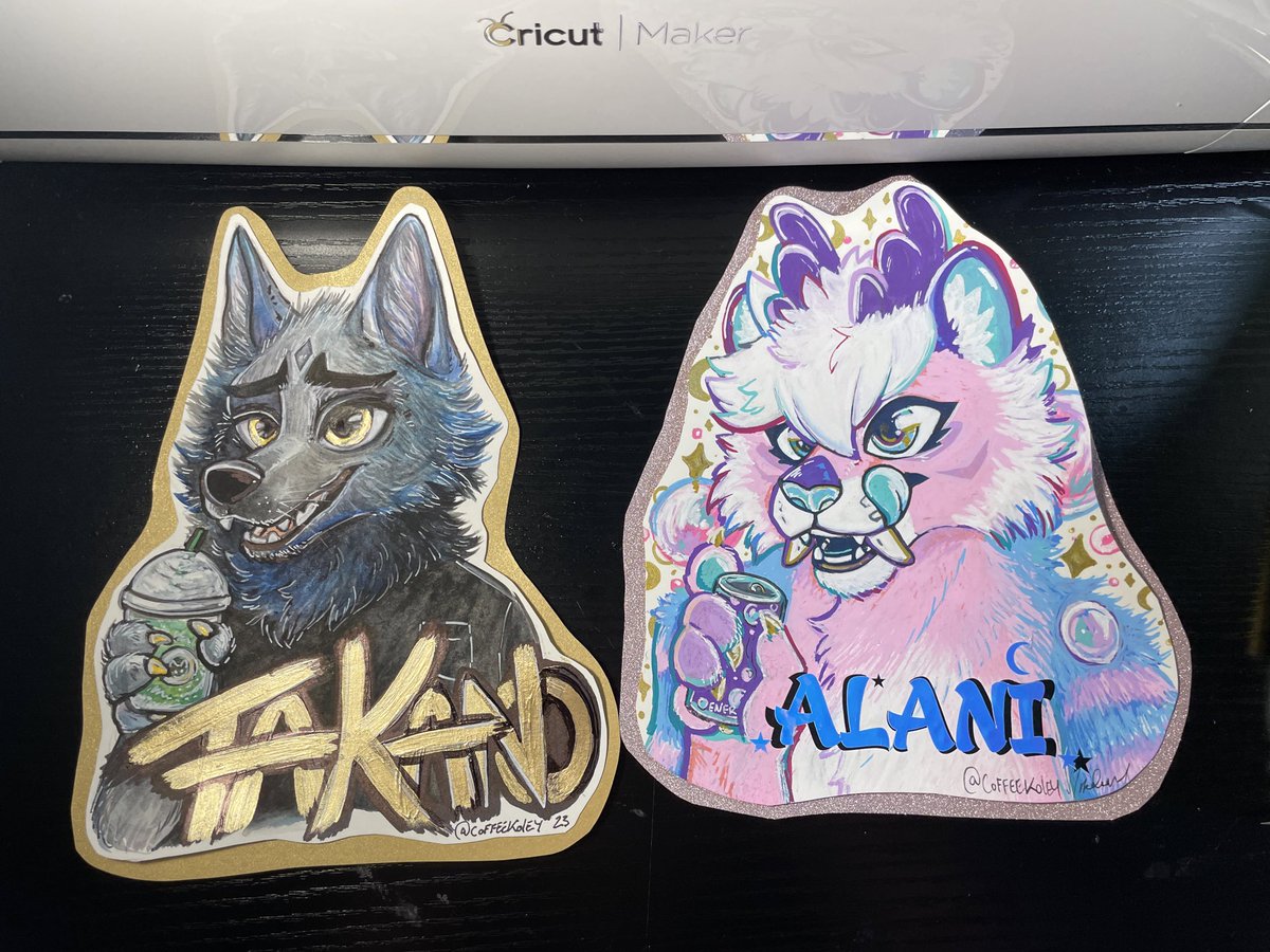 Emergency Commissions! 100USD posca badge laminated posca badge will be done this weekend (those waiting will also have updates this weekend) please DM me for a slot!