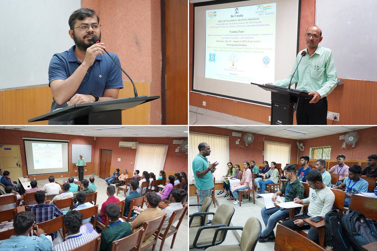 CSIR_CMERI's tweet photo. CSIR-CMERI is organizing #Skill Development Programme on the topic 'Hands-on Training on Scientific Instrument usage for performance evaluation of Agricultural Machinery &amp; Equipments' from July 10-Aug 4, 2023. 17 BTech students are taking part. https://t.co/n9rDhqnFkm