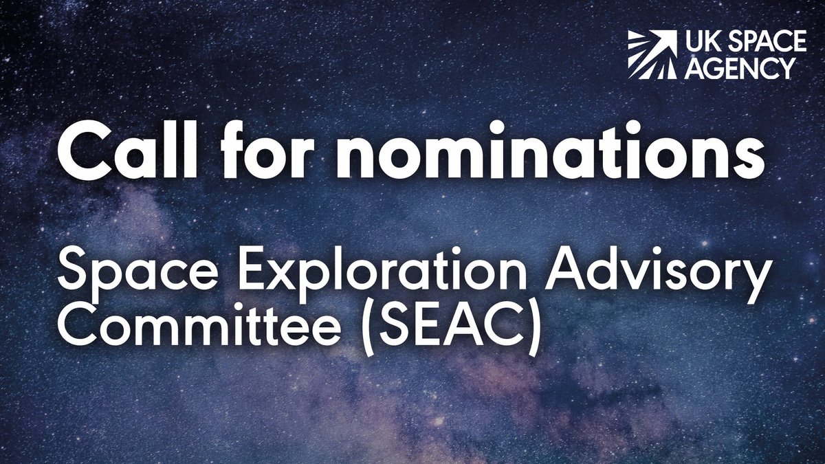 UK Space Agency (@spacegovuk) on Twitter photo There's still time to submit nominations for our Space Exploration Advisory Committee! ✍️
Interested in contributing to the UK Space Agency’s Exploration Strategy?
Find out more and apply before 31 July 👉gov.uk/government/pub… There's still time to submit nominations for our Space Exploration Advisory Committee! ✍️
Interested in contributing to the UK Space Agency’s Exploration Strategy?
Find out more and apply before 31 July 👉gov.uk/government/pub…