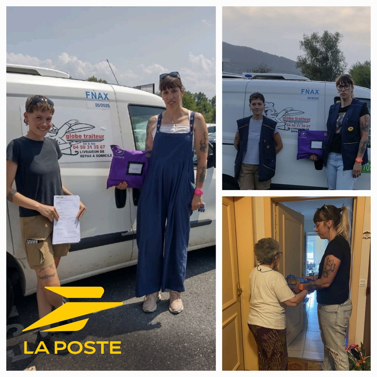 Elles s'appellent Sandra et Maeva. Elles sont factrices en #HauteSavoie <a href="/Dep_74/">Département de la Haute-Savoie</a> sur le secteur d'Annemasse et s'apprêtent ce matin à assurer la livraison de 120 repas aux seniors. #TousMobilises,  partout, chaque jour, comme ce jour de fête nationale #14juillet2023 👍