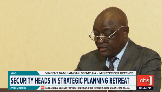 Minister of Defence and Veteran Affairs, <a href="/Hon_Ssempijja/">Hon. Vincent Bamulangaki Ssempijja</a> has challenged officers to be frugal with resources if they are to manage competing demands and priorities.

<a href="/salmahnamwanje/">Salmah Namwanje</a>

#NBSAt430 #NBSUpdates