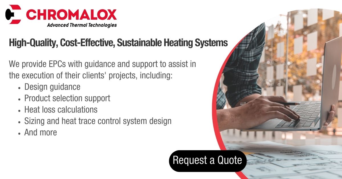 We provide EPCs with design guidance &amp; product selection support to assist in the execution of their clients' projects. Learn how we can provide process heating systems, temperature maintenance systems, zero-emission steam generation &amp; more: solutions.chromalox.com/engineering-an…