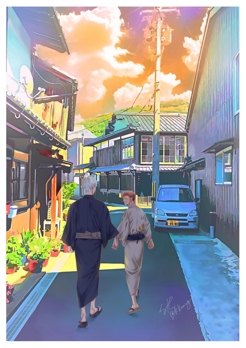 k_kuming's tweet photo. 浴衣デート五悠 https://t.co/BmXO4rwdbc