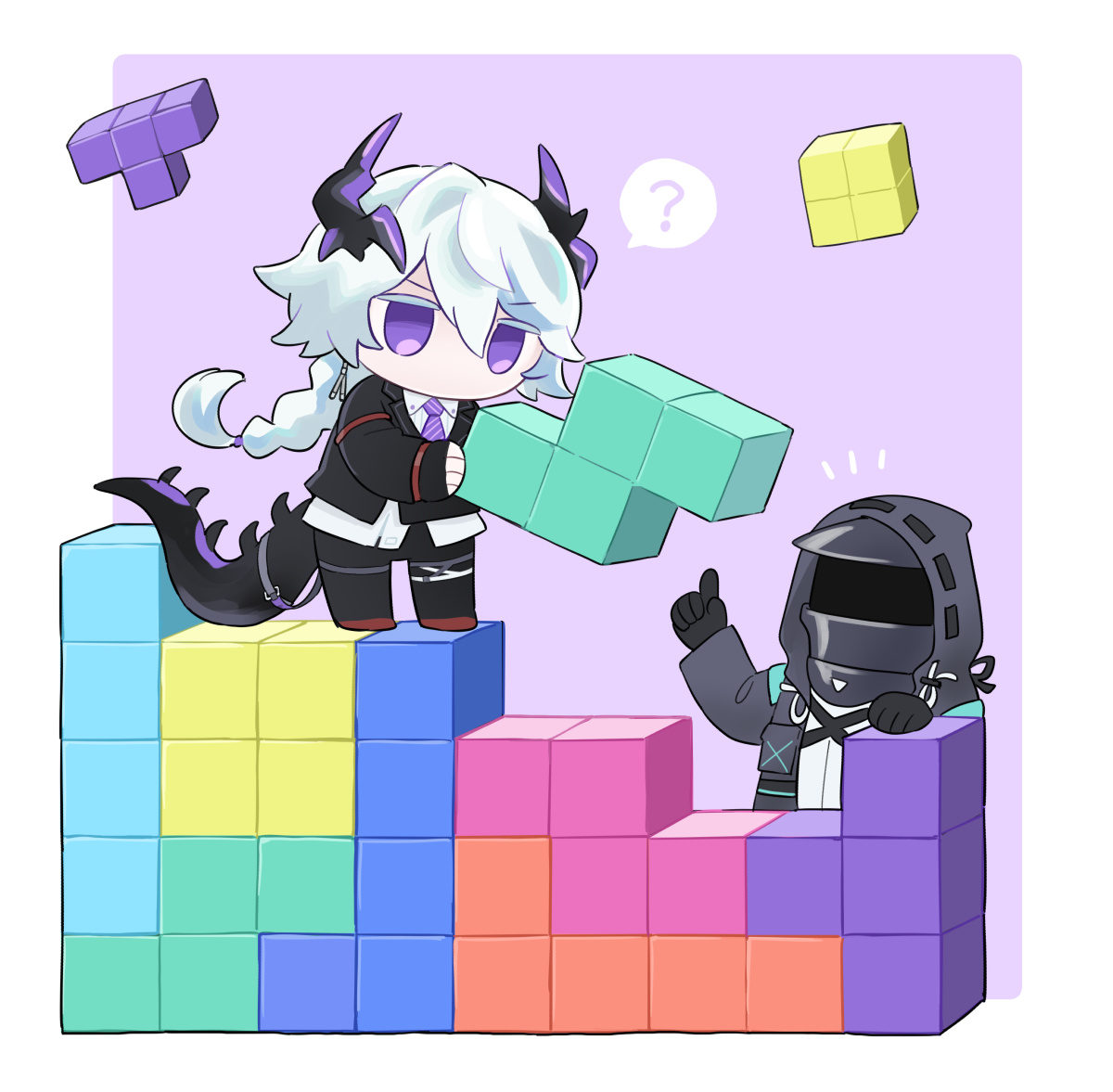 「puzzle game #puzzle #tetris #arknights」|そっぽのイラスト