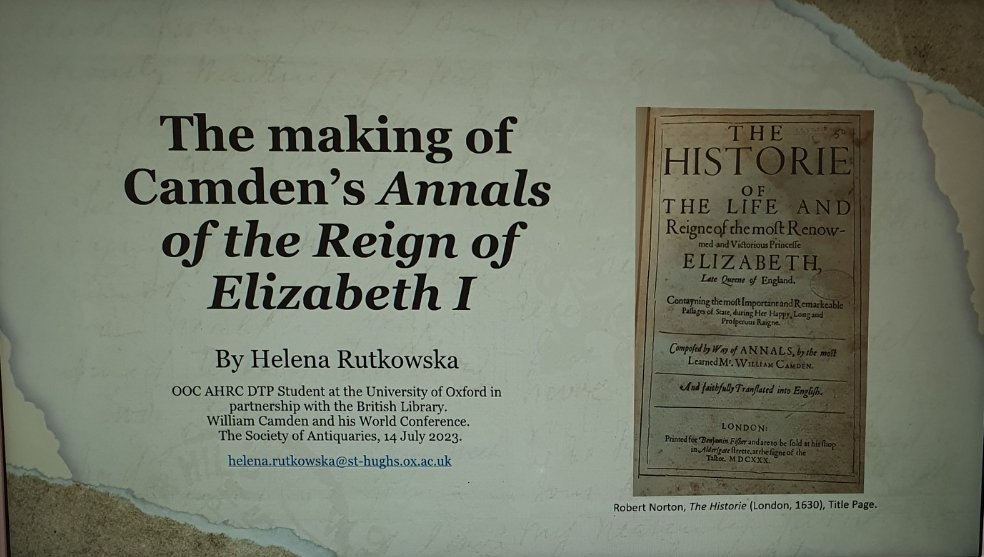 helenaheritage's tweet photo. Tomorrow's the big day and I am so excited!

William Camden was one of Elizabethan England's most famous scholars and has been so understudied in recent years.

On his 400th death anniversary, I cannot wait for our incredible conference to do his legacy justice! See you soon ✨️ https://t.co/ZXeGd4B0lF