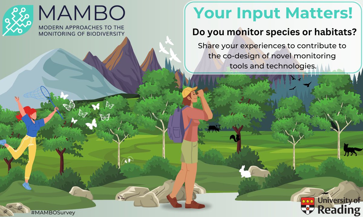 LoisKinneen's tweet photo. Thanks everyone who has contributed so far! Just over 2 weeks left to do this survey on #biodiversity monitoring 🐸🌿🍄🪼🐵🐤🌳🏝️🌄 You can make a really valuable contribution to the co-design of novel tools and tech!
***Survey closes August 1st***
https://t.co/woqGAdtCCz https://t.co/1TSlIYJnig