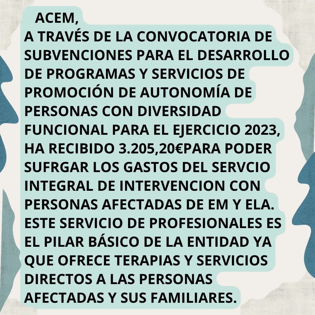 acemsantapola's tweet photo. 🙌🏼SERVICIO INTEGRAL🙌🏼
❤️DE INTERVENCIÓN
  CON PERSONAS 
  AFECTADAS DE
 💛EM Y ELA🧡 https://t.co/EDAjP513Px