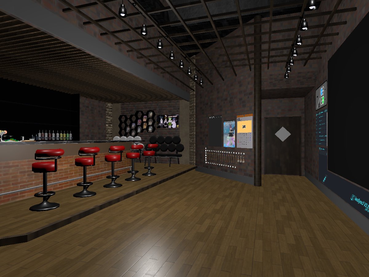 tururin69's tweet photo. World1 : VRC Night Bar
カクテルシステム、ビール、VRピアノ、スイーツメーカー等があります
https://t.co/MEt8KZkmER

World2 : Multipurpose Learning Space
サイレントルーム、プレゼンシステム等があります
https://t.co/mCWGOc2lZ6

是非遊びに来てください！
 #VRChat_world紹介 https://t.co/QalqbzzMrI