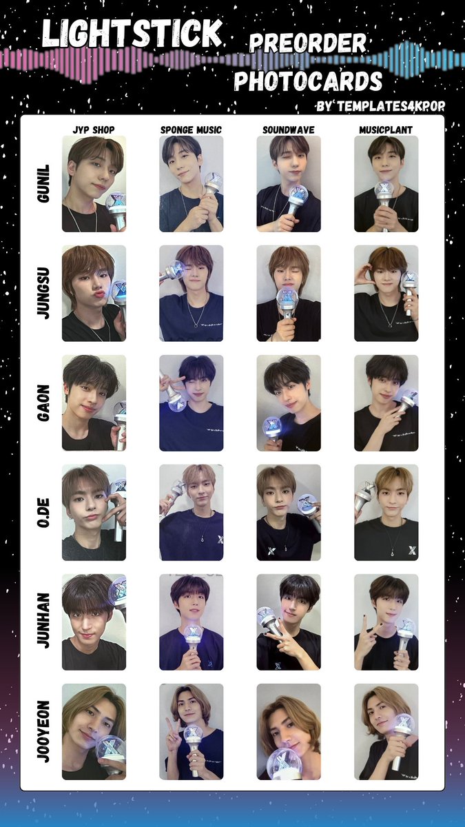 Xdinary Heroes Official Lightstick Preorder Photocard template