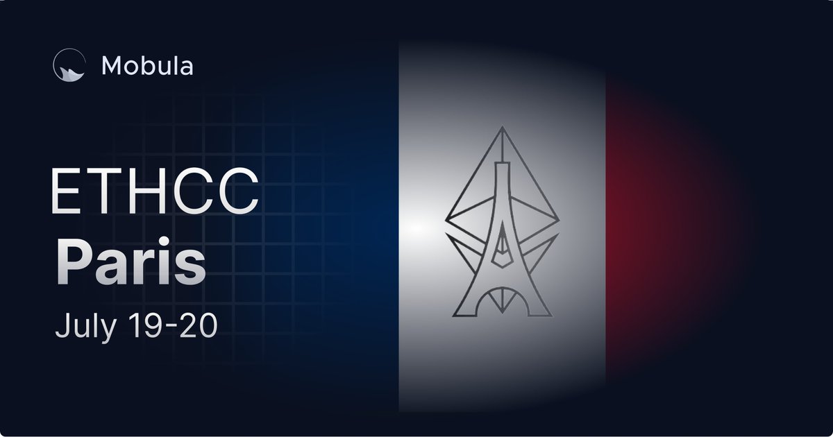 Mobulaio's tweet photo. ✈️ The Mobula core team is embarking on a journey to #ETHCC 

From July 19th to 20th, we'll be at the event

Will you be around? 

We look forward to exchanging ideas and getting in touch with you!

See you there 👋 https://t.co/YuTrqfZYwE