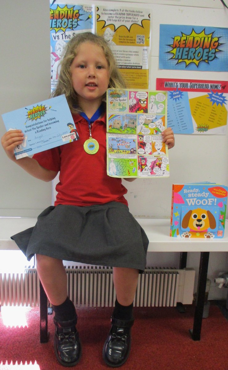 LancsLibraries's tweet image. Here at #LongtonLibrary we are very proud of Angel, our first Reading Hero! 
Her favourite book was Ready, Steady, Woof
Get involved here
lancashire.gov.uk/libraries-and-…
#LancsReadingHeroes