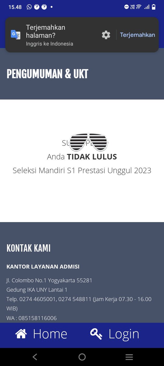 Bukutulis2005's tweet photo. setelah liat pengumuman uny hasilnya kek aku  sini ngumpul wkwkwk;) https://t.co/aHFSyRgxcr