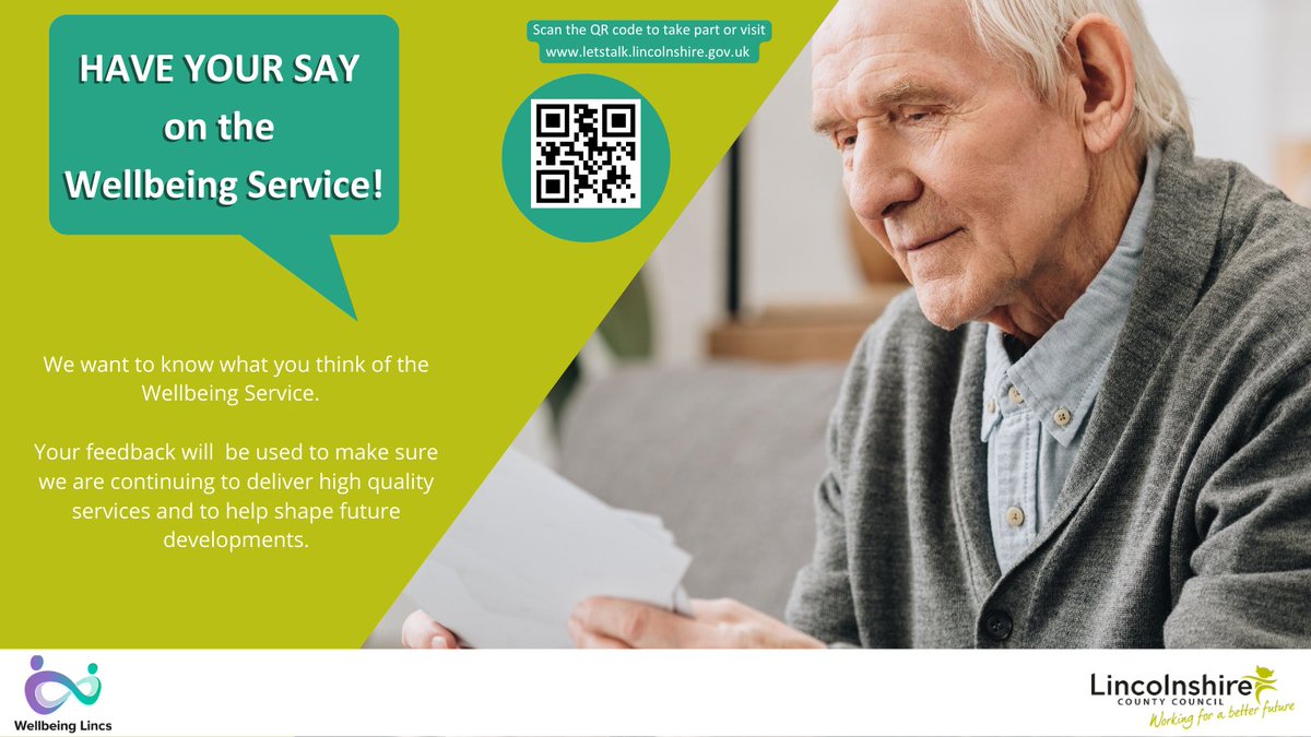 LincolnshireCC's tweet photo. The Wellbeing Service is being reviewed! 

We want to continue ensuring the Wellbeing Service is the best it can be so please complete our short survey – your views are important!

https://t.co/BxZbEg1c2l https://t.co/XLNnmrebCp