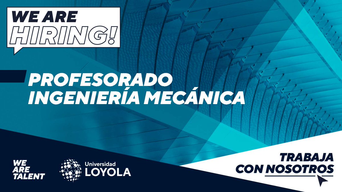 LoyolaAnd's tweet photo. #OfertaEmpleo La Universidad Loyola selecciona PROFESORES UNIVERSITARIOS PARA LA ESCUELA TÉCNICA SUPERIOR DE INGENIERÍA, Campus Sevilla, Dos Hermanas.
ℹ Información y presentación de candidaturas: https://t.co/urPcSwH8aI
#rrhh #empleo #trabajo #ofertatrabajo #profesorado https://t.co/bCaReSIxMd