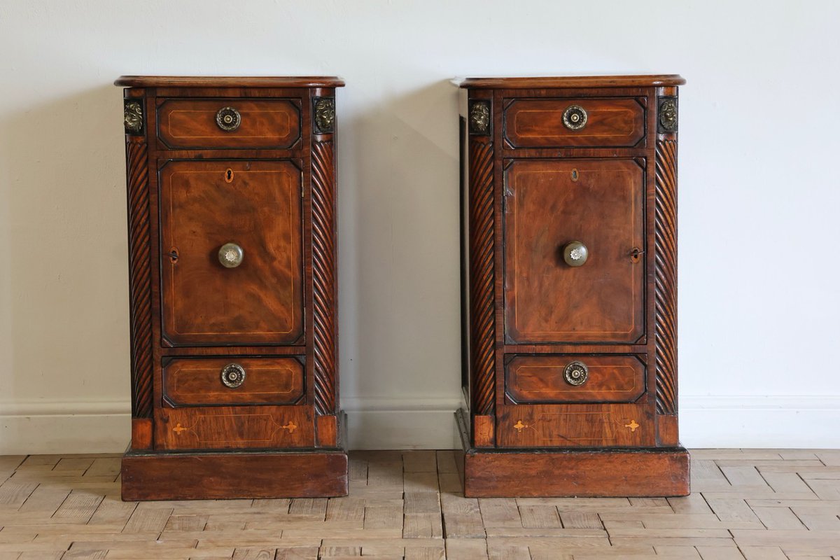 BrownriggUK's tweet photo. Pair of Early 19th Cent Regency Pedestal Cabinets/ Bedside Tables

https://t.co/mOincyskWD

#bedsidetables #antiquecabinet #antiquetable #antique #furniture #interiordesign https://t.co/oMrfgom2Rl