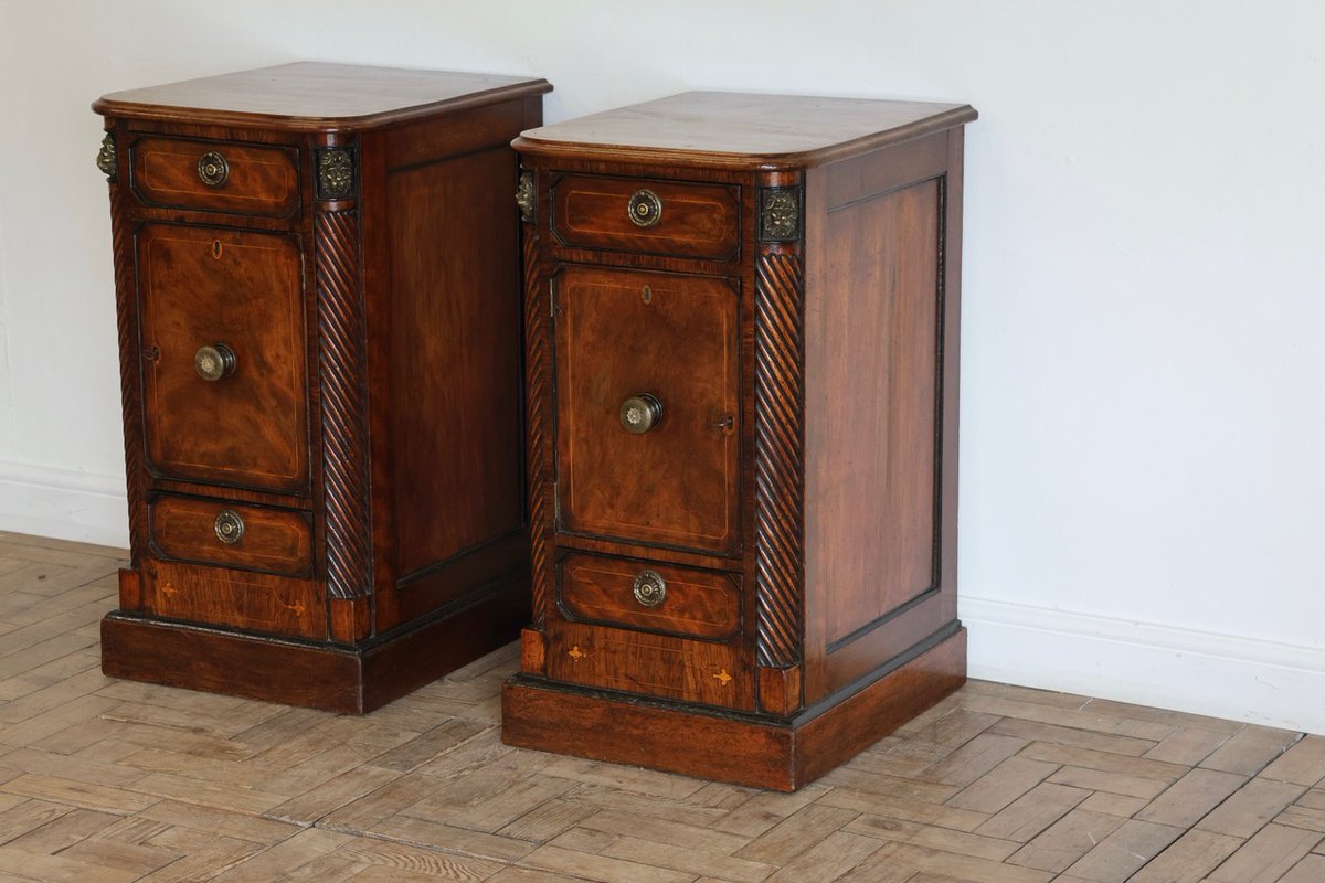 BrownriggUK's tweet photo. Pair of Early 19th Cent Regency Pedestal Cabinets/ Bedside Tables

https://t.co/mOincyskWD

#bedsidetables #antiquecabinet #antiquetable #antique #furniture #interiordesign https://t.co/oMrfgom2Rl