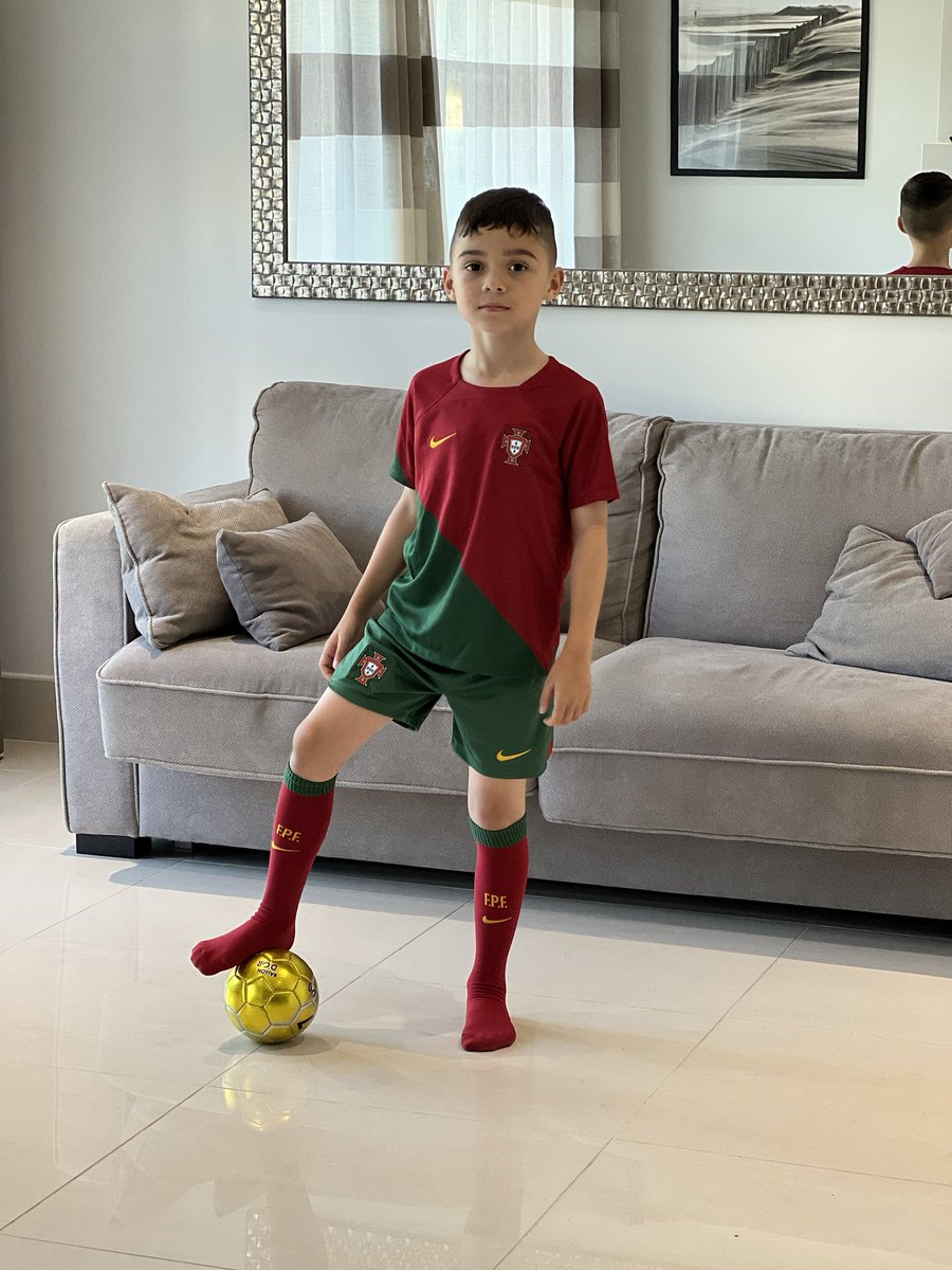 scotland_love's tweet photo. Went to Portugal 🇵🇹 all the way from Scotland for a holiday and hoping to see @Cristiano to play football but couldn’t get anymore tickets 🎫 as its all sold out. To make him happy we just bought him Ronaldo stripes with his name and Ronaldo’s number. We will try again Jake https://t.co/ExgiXTPGJ2