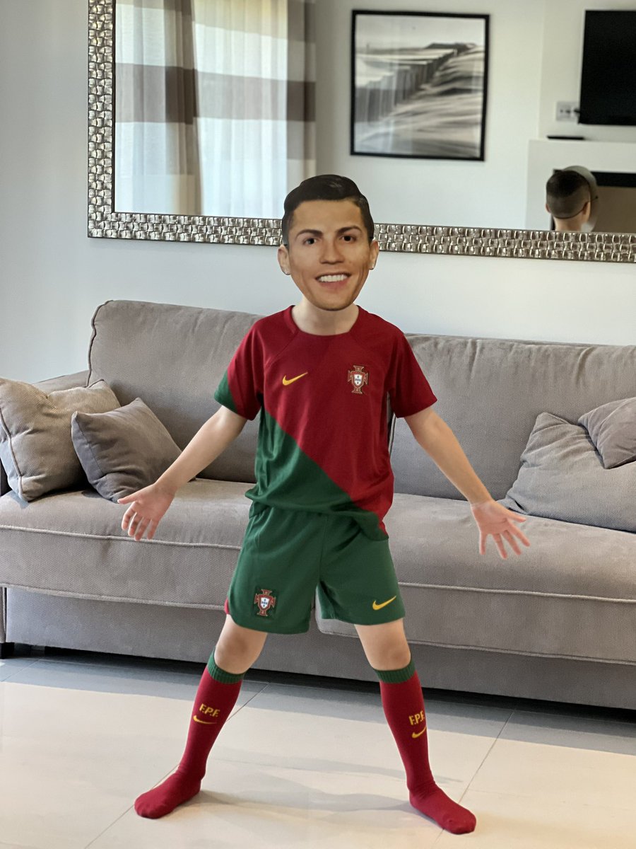 scotland_love's tweet photo. Went to Portugal 🇵🇹 all the way from Scotland for a holiday and hoping to see @Cristiano to play football but couldn’t get anymore tickets 🎫 as its all sold out. To make him happy we just bought him Ronaldo stripes with his name and Ronaldo’s number. We will try again Jake https://t.co/ExgiXTPGJ2
