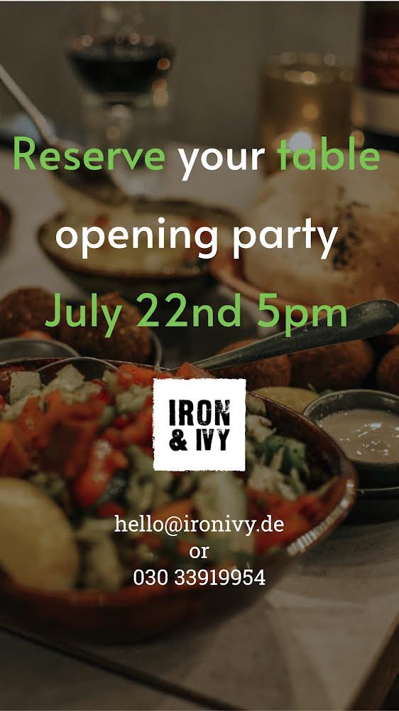 Get ready to enjoy great food and drinks with us! Join us July 22nd from 5pm. #Berlin #craftbeer #fusionkitchen #bestcheessteak #IronIvy