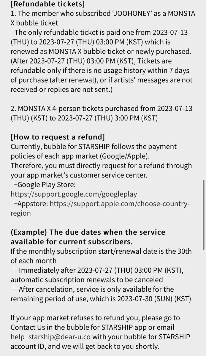 worldwide_mx's tweet image. [#wwmx_Jooheon]

STARSHIP Bubble notice for temporarily suspending Jooheon’s Bubble, from July 27th.

Please check the information below.

 #주헌 #JOOHEON