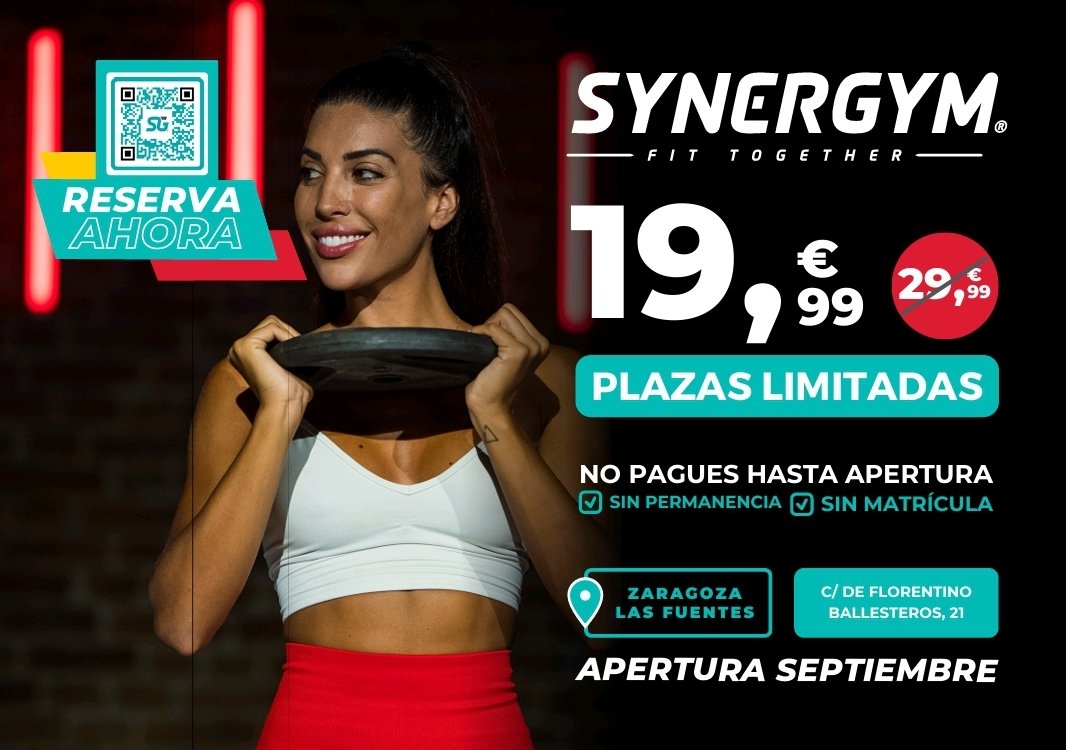 Bichillo0689's tweet photo. Último día de promo! 
SIN MATRICULA, SIN PERMANENCIA . Actividades dirigidas TOP, máquinas de alta gama y de uso muy intuitivo. 

RESERVA tu plaza YA y no pagues hasta la apertura! 
#Zaragoza #lasfuentes #zaragozalasfuentes #synergymzaragoza https://t.co/mDqZKC5Q1X