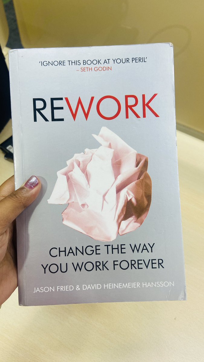 stopitatika's tweet photo. Oh my good god! Never have i ever felt the reality slapped across my face like this book did. Sharp, witty and exactly what you need to read and apply in your life. I loved it!!

@jasonfried #rework #readersoftwitter https://t.co/YHk4nYWJxd