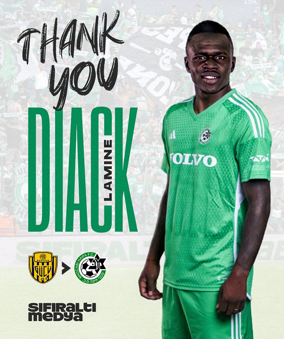 🔥 TRANSFER | MKE Ankaragücü, Lamine Diack'ın transferi için Maccabi Haifa ile 𝟯 𝗠𝗶𝗹𝘆𝗼𝗻 𝗘𝘂𝗿𝗼 bonservis bedeli artı sonraki satıştan yüzde 20 payla anlaştı. 🔗/Salimmanav