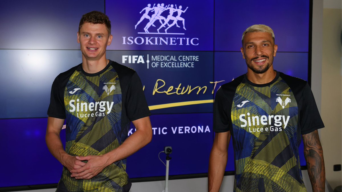HellasVeronaFC's tweet photo. 🤝 #Isokinetic Verona, lo Sport Medicine gialloblù, è stato il punto di partenza anche di questa stagione 💪🇸🇪

💻 Guarda le immagini dei test e ascolta le parole del Direttore Sanitario di Isokinetic Verona ⤵️
https://t.co/WguP0zbGg0

#HVPartner #DaiVerona https://t.co/RkqB4vgtI7