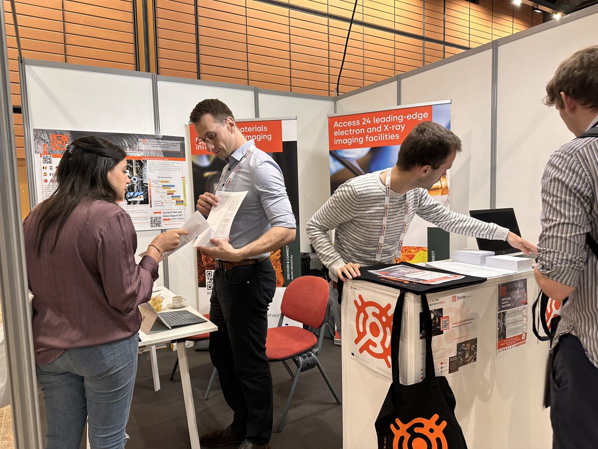 EXCITE2 (@excite_network) on Twitter photo 📢 Today is the last chance to stop by the <a href="/EXCITE_network/">EXCITE2</a> booth #29 at @goldschmidt2023!! Don’t miss out on the opportunity to speak with two of our facility managers and advanced #microscopy experts Dr Markus Ohl & Dr Laurenz Schröer! 🔬
<a href="/MarkusOhl/">Markus Ohl</a> <a href="/HorizonEU/">Horizon Europe 🇪🇺</a> #Goldschmidt2023 📢 Today is the last chance to stop by the <a href="/EXCITE_network/">EXCITE2</a> booth #29 at @goldschmidt2023!! Don’t miss out on the opportunity to speak with two of our facility managers and advanced #microscopy experts Dr Markus Ohl & Dr Laurenz Schröer! 🔬
<a href="/MarkusOhl/">Markus Ohl</a> <a href="/HorizonEU/">Horizon Europe 🇪🇺</a> #Goldschmidt2023