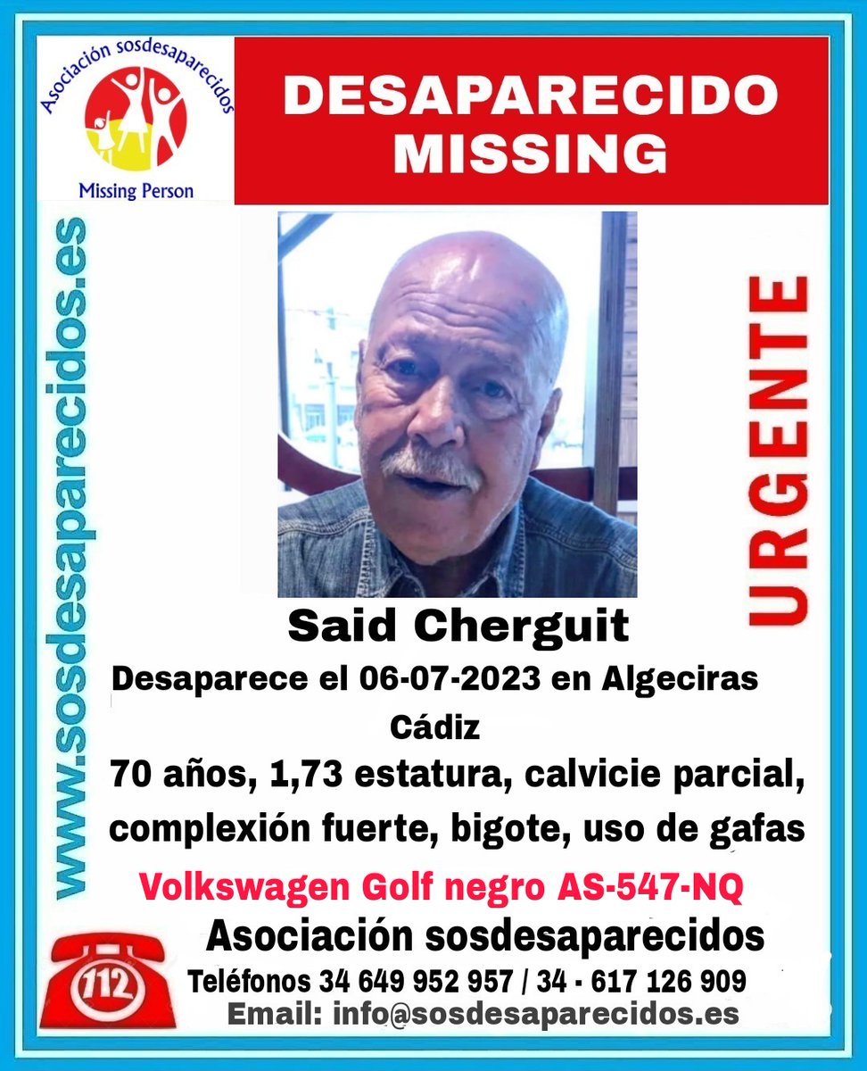 sosdesaparecido's tweet photo. 🆘 DESAPARECIDO
#desaparecido #sosdesaparecidos #Missing #España #Algeciras #Cádiz
Fuente: sosdesaparecidos https://t.co/exJkRUKXbn