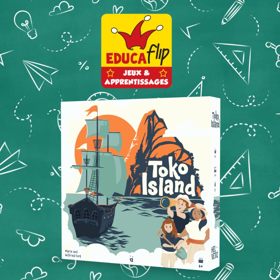 🎲🥳  Toko Island : Marie et Wilfried Fort, illustré par Sandie Sénac reçoit le trophée EducaFlip  qui récompense des jeux à forts potentiels pédagogiques utilisables en classe et en famille !
#flipparthenay #educaflip #flip2023 #jeuxenclasse #j2s #jeuxdesociete #jeuxpédagogiques