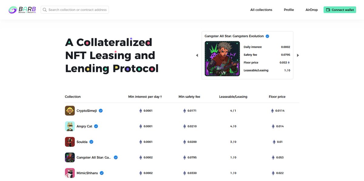 Barbnft_io's tweet photo. After few test rounds we've successfully uploaded BARB v2 protocol! 

✅Now creating your NFT leasing pools with 0 gas!

✅Experience it now at: https://t.co/NMr84v76vU

✅Notice: Lessors who created leasing pools at v1 please close and transfer your pool into v2 protocol! https://t.co/M4hq5TegVj