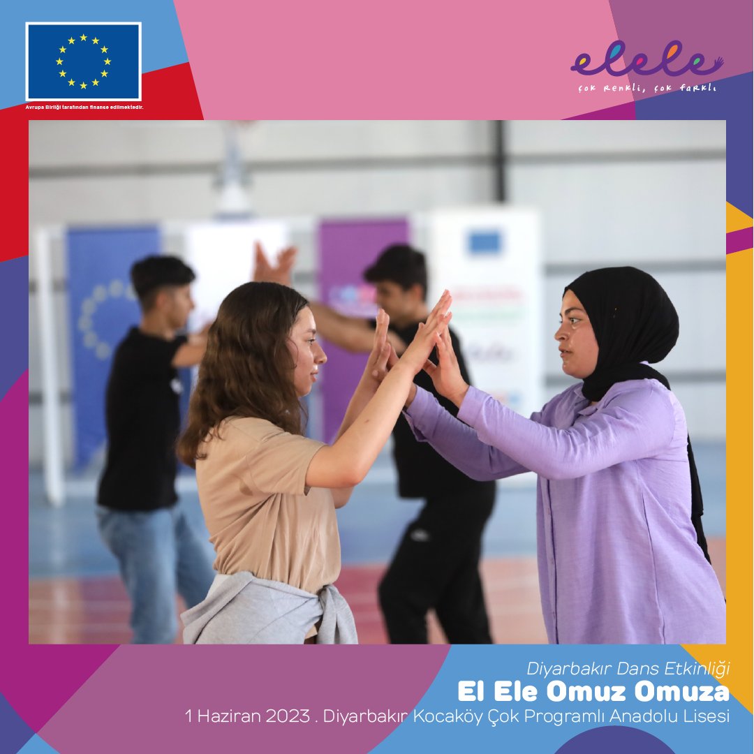 eleleabprojesi's tweet photo. Nihat BİLİCİ eğitmenliğinde, Diyarbakır'ın geleneksel danslarının temel figürlerini, gençlerle birlikte çalışarak öğrendik. Bir araya gelerek, el ele, omuz omuza dans ettik, bu sayede geleneksel dansların ruhunu ve enerjisini paylaştık.

#eleleabprojesi https://t.co/Rk66SBR9jq