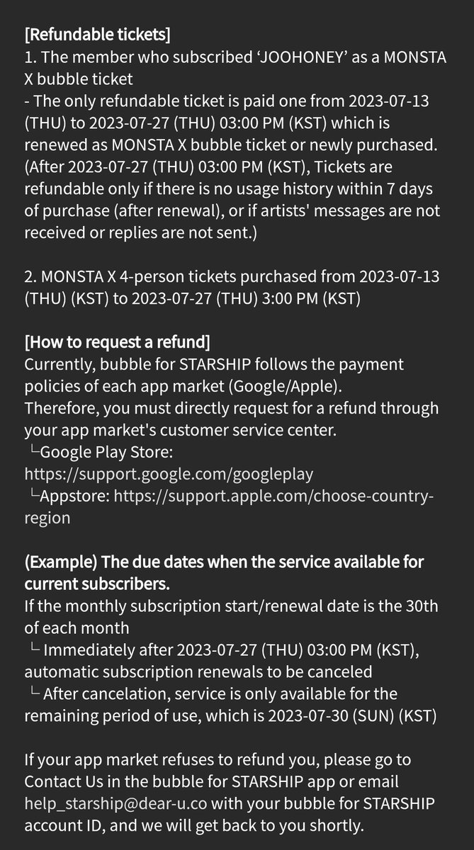 MonstaXVotingSQ's tweet image. [#JOOHONEY UPDATE]

Bubble for Starship issued notice for temporary suspension of #JOOHEON Bubble account, from July 27th because of his enlistment on July 24th.

#MONSTAX #MONSTA_X #JOOHEON #주헌 @OfficialMonstaX #몬스타엑스