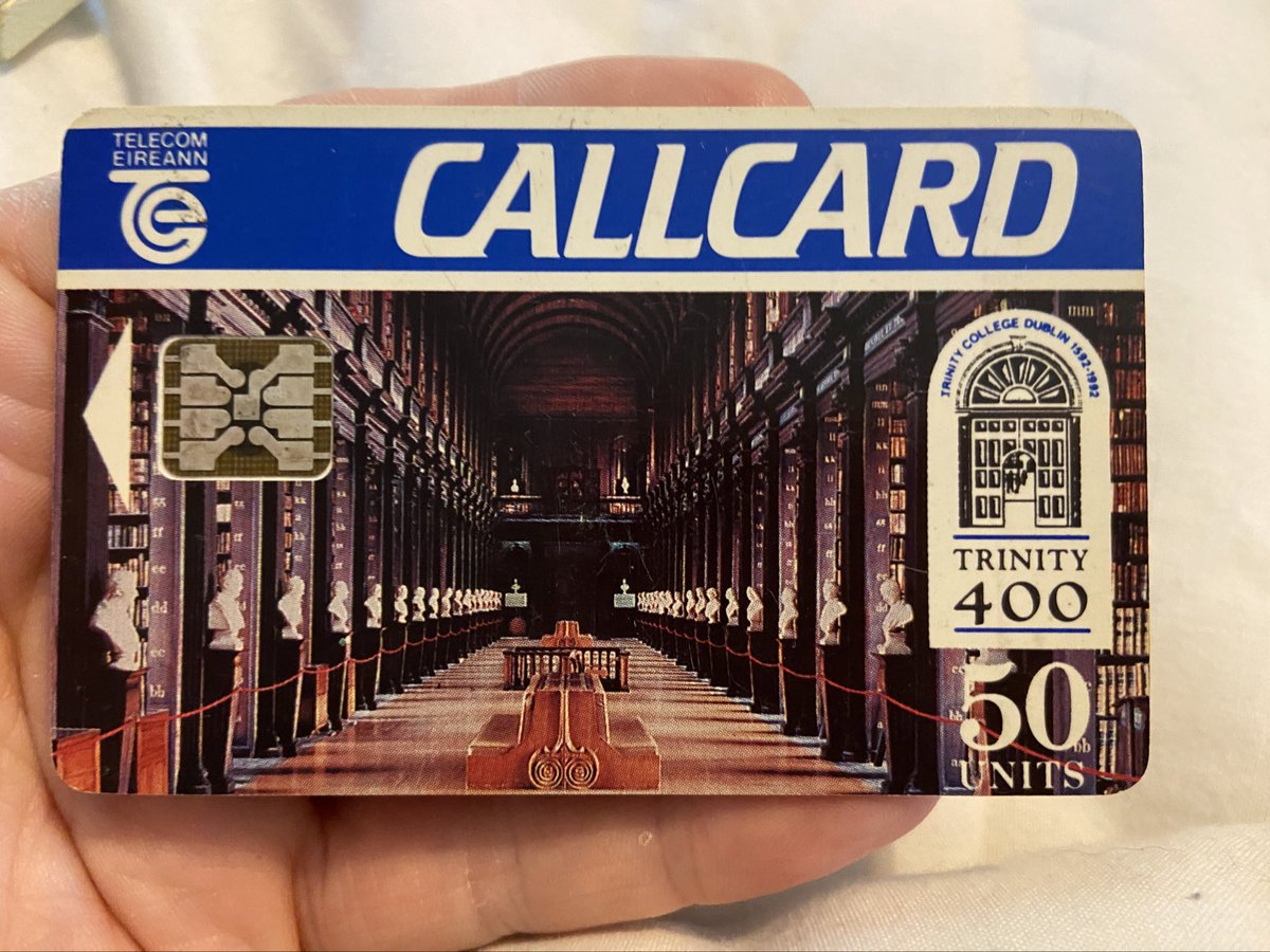 maevequeen's tweet image. Trinity College was 50 units! Wild. @tcddublin #callcard