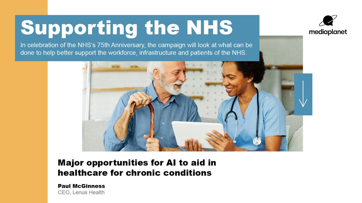 lenushealth's tweet photo. Lenus is proud to partner with @MediaplanetUK on #SupportingtheNHSCampaign2023 to support the #NHSat75 workforce, infrastructure, and patients.

With #AI for #ChronicConditions, we can be a catalyst for change.

Read more 🧵 https://t.co/MdgWHRxiXE