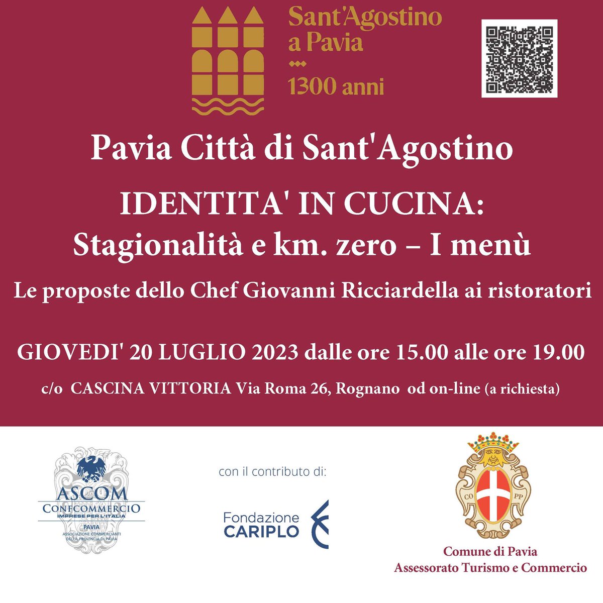 📷Opportunità per le imprese: GIOVEDI' 20 Luglio ore 15.00 incontro con @chefgiovanniricciardella presso il laboratorio di cucina presso Ristorante Cascina Vittoria, Via Roma n. 26, Rognano PV) od on line. Compila il form 👇
forms.gle/hCLvDtFGhmAmkc…

#confcommerciocè