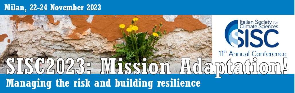 CmccClimate's tweet photo. 📢 Call for abstracts!
⏰Deadline extension: July 21, 2023
SISC2023: Mission Adaptation! Managing the risk and building resilience
📅 November 22-24, 2023 | Milan
In-person event
#ClimateChange #SISC2023 #conference
Submit your abstract now!👇https://t.co/oSF3svCwVu
@SISC_climate https://t.co/xAcpDWTvVH