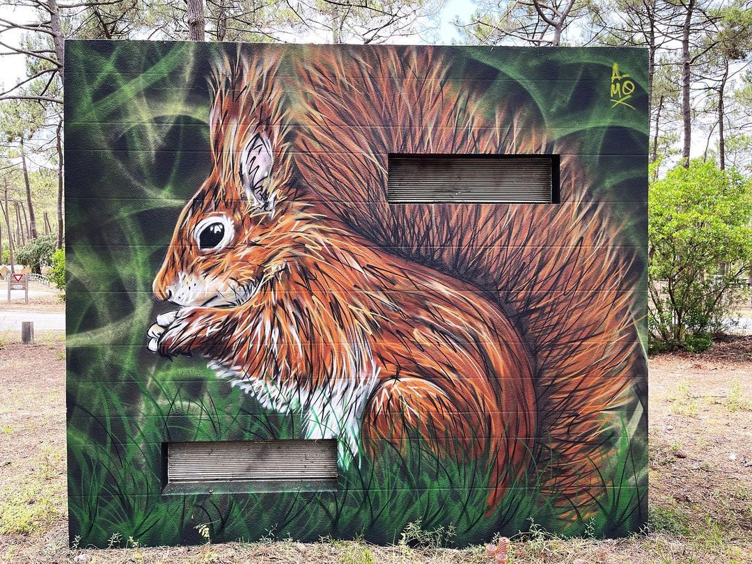 brababella's tweet photo. #Streetart by #AMOarts @ #Carcans, France, for #Officenationaldesforets, #Enedis
More pics at: https://t.co/okXNyl1yMM
#squirrel #streetartCarcans #streetartFrance #Francestreetart #arteurbana #urbanart #murals #muralism #contemporaryart #artecontemporanea https://t.co/24c4C40j6w