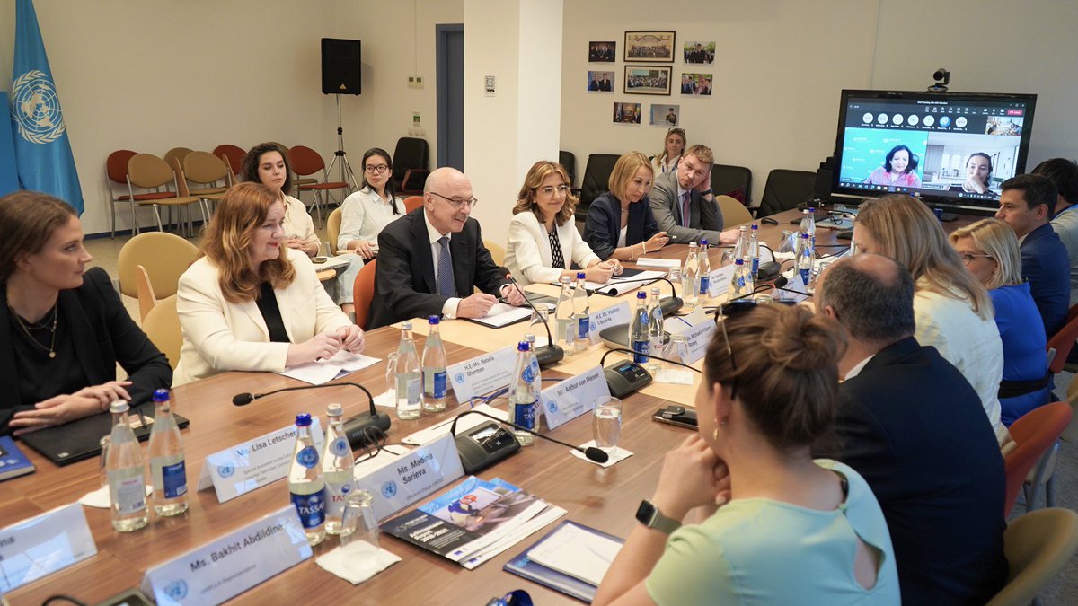 🇺🇳🇰🇿 Our #UN Country Team honored to meet USG @UN_OCT Voronkov and ASG @Natalia_Gherman to exchange views on the situation in the region and explored increased All-of-#UN programmatic cooperation on #CounterTerrorism & #PCVE #UniteToCounterTerrorism