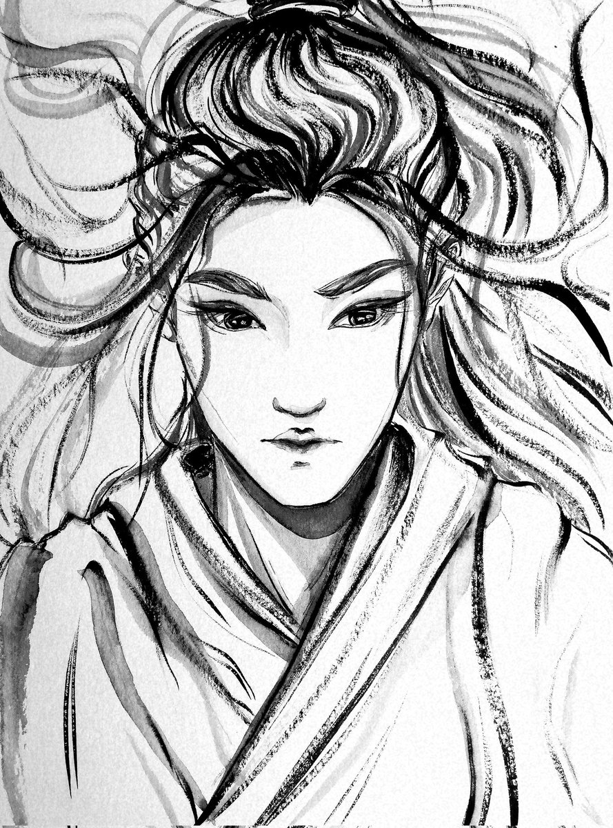 linchicsart's tweet photo. sometimes I do traditional art as well :) i used black ink to make this painting of Wei Ying <3
#modaozushi #mdzs #mdzsart #mdzsfanart #weiwuxian #weiying #lanwangji #lanzhan #grandmasterofdemoniccultivation #mxtx #mxtxfanart #mxtxnovel #theuntamed #danmei #painting #art https://t.co/OGGIhDUVuY