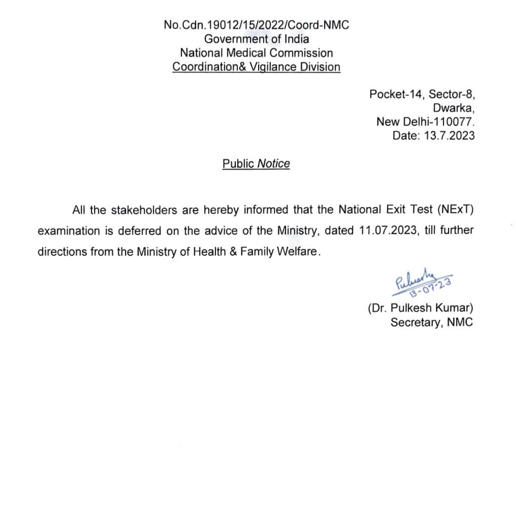 sumersethi's tweet photo. Confusion continues in implementation of #NExT now postponed without any date for future or any idea about when and how #MedTwitter https://t.co/068j8k6TyN