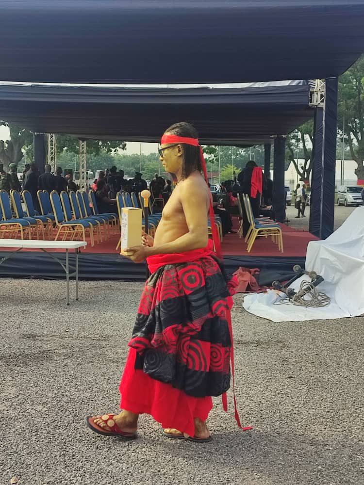 Here at the State Burial of Prof. Ama Ata Aidoo. In attendance are the president of the republic, the former president, and several important personalities in the Arts.