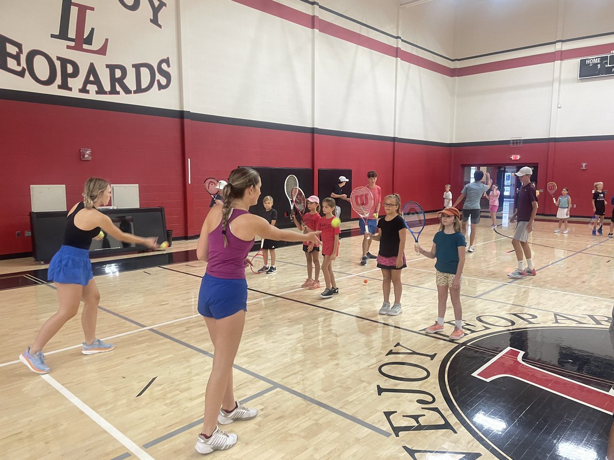 daviddenham's tweet photo. Two great days of  2nd-6th grade camp completed.  Great kids and tough volunteers adapting to rain on Tuesday (gym work) and the heat on the morning courts yesterday.   Day three in couple hours - Let’s Go future Leopards! https://t.co/ZaIrPuNUGK