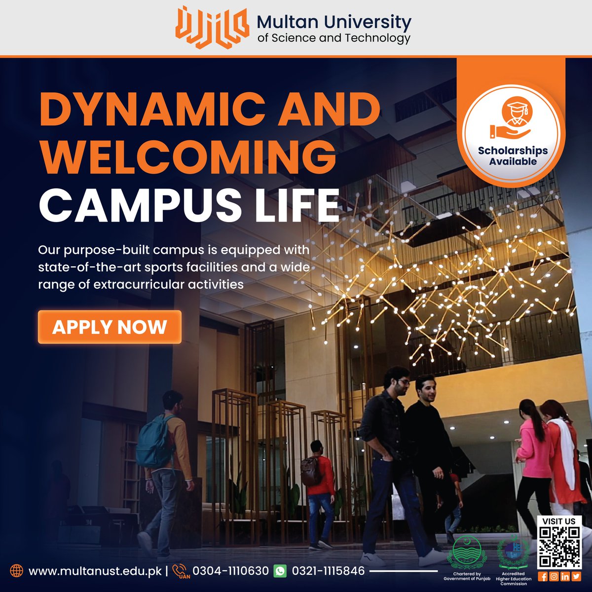multanust's tweet photo. Experience a Dynamic and Welcoming Campus Life at MUST!

Immerse yourself in vibrant sports, exciting extracurricular activities, and a thriving community. 

Apply Online: https://t.co/Lf6dfM11zO
Or
Visit website: https://t.co/QoJw9YcGsg

#Multanust #Multan #Pakistan https://t.co/DJruhLQZVe