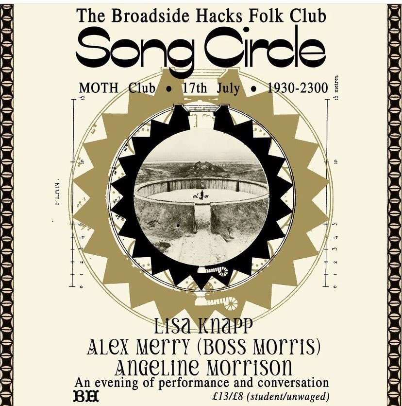 angelcakepie's tweet photo. London Folk friends! I’ll be joining Folk hero @JonWilksMusic at @Moth_Club on Monday 17th for their Song Circle. Expect singing &amp; conversation, also there’ll be @LisaKnappMusic Alex Merry of @BossMorris_ &amp; the great Goblin Band. Limited tix! 💚 https://t.co/Q6ppVTku5R