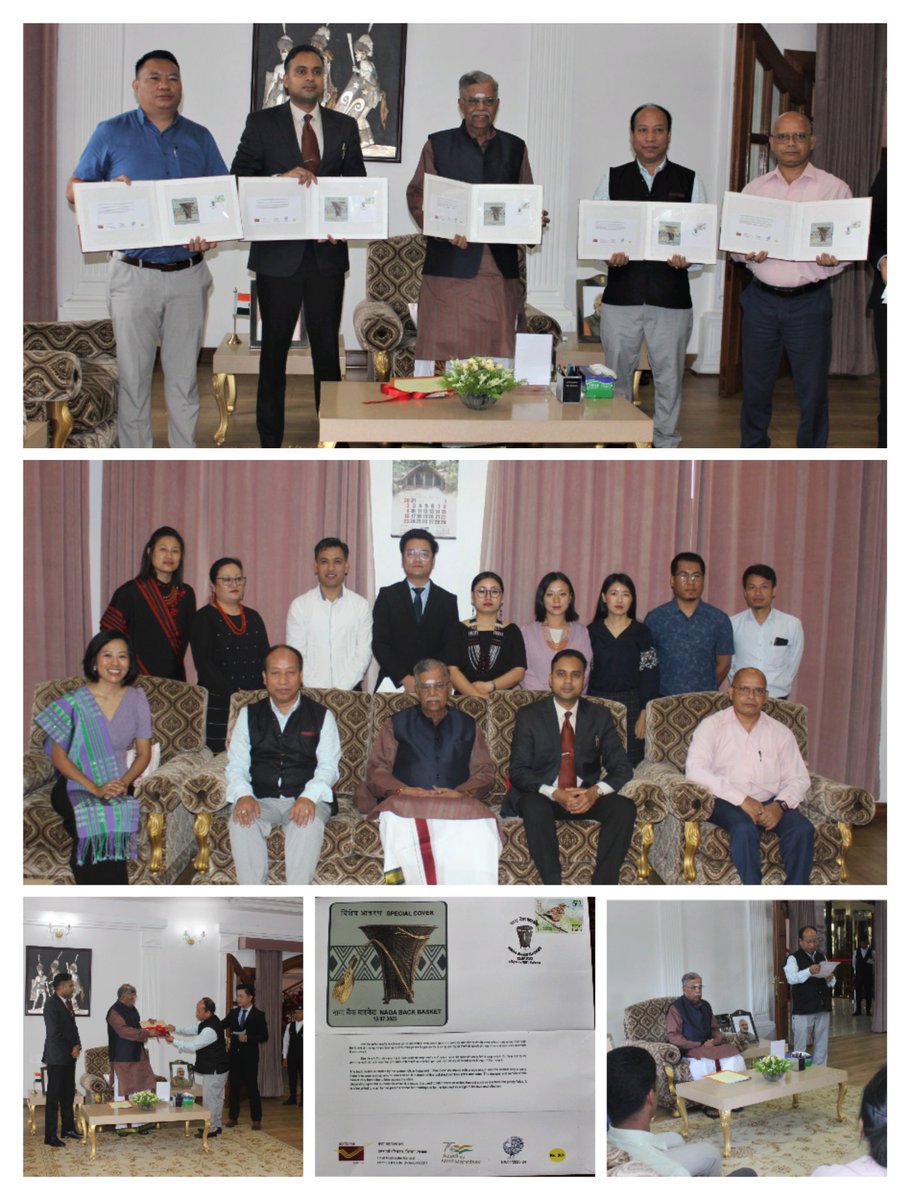cpmgnortheast's tweet photo. Today a Special cover on "Naga Back Basket" was released  by Shri. La. Ganesan, Hon'ble Governor Nagaland at Kohima. @IndiaPostOffice https://t.co/7GU1AHU4xD