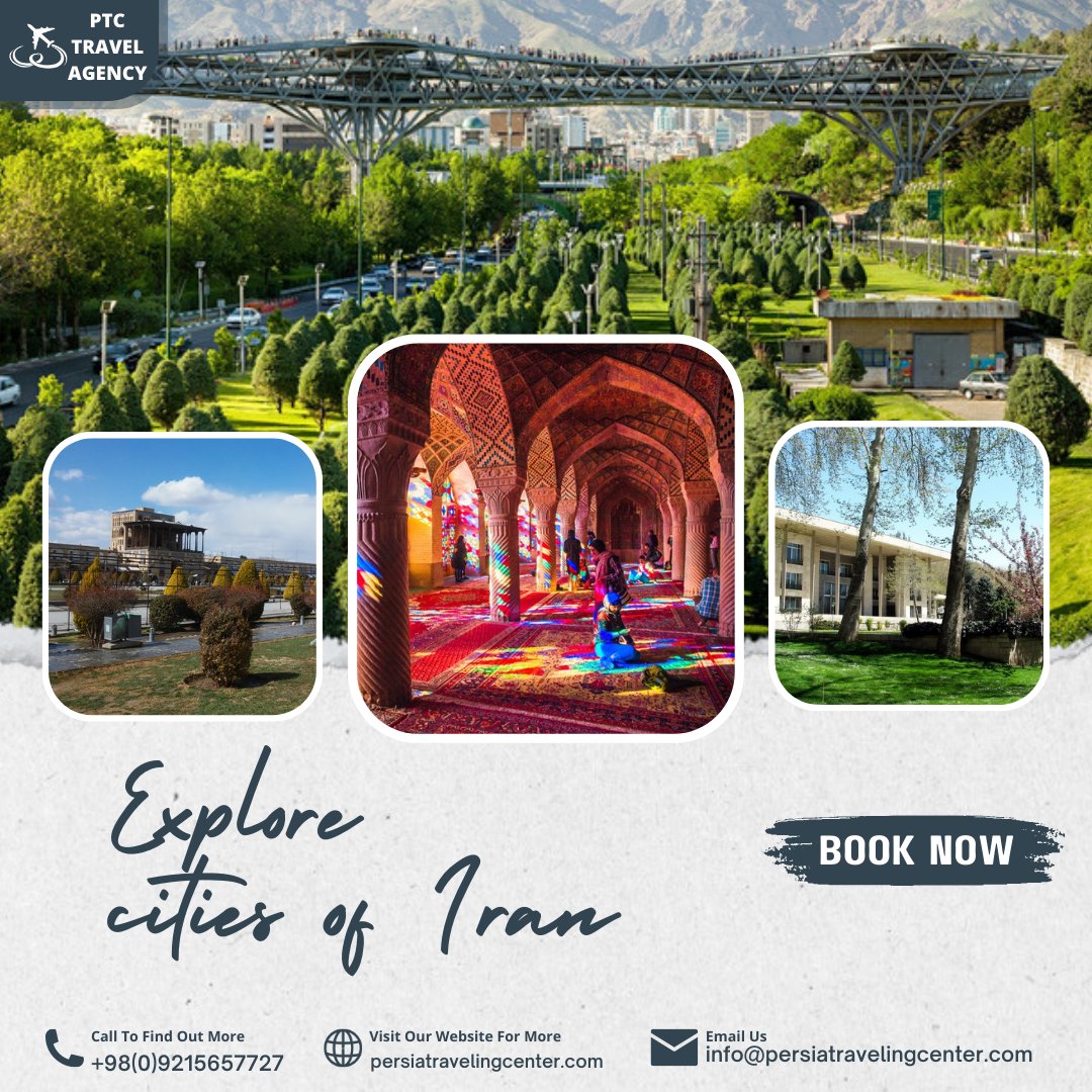 PTC_TourAgency1's tweet photo. Looking for city tours while you are in Iran? Let's take a look at our city tours that highlighted 20 best spots 
 #citytour #holidaydeals #holidayiniran #traveling #wheretogonext #thingstodoiniran https://t.co/uTr5E1623D