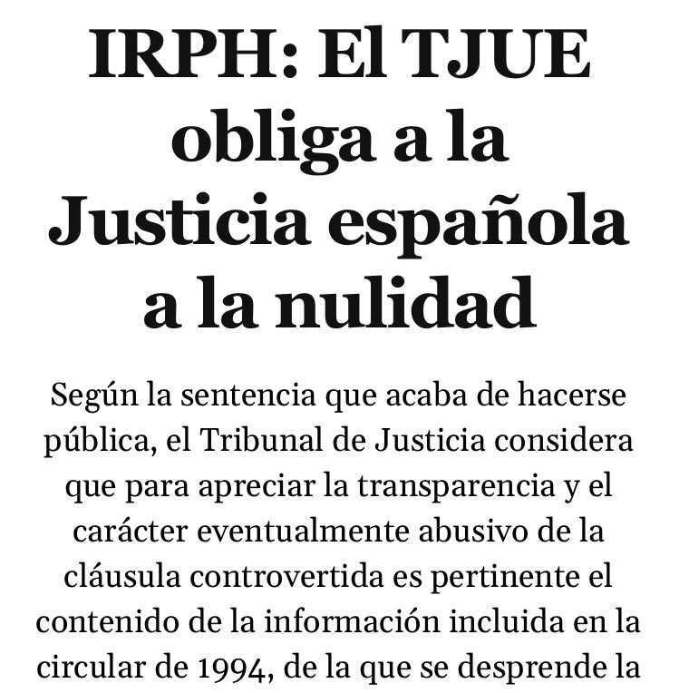 Hoy es un día grande para el 1.300.000 familias afectadas por la estafa del #IRPH.
El trabajo de mi equipo en #Consumo de las #Baleares ha dado sus frutos, después de años de frustraciones.
Recordar que aquí empezó todo:
🔗 caib.es/sites/consumid…

🔗 diario16.com/irph-el-tjue-o…